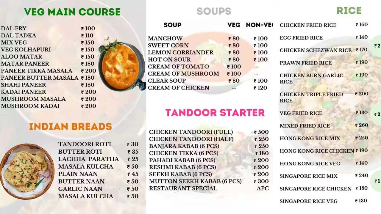 Akanta Apan Menu