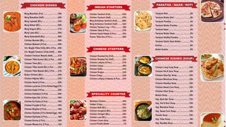 Cafe Ajwa Menu