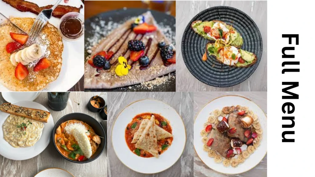 Full Menu with Prices of levitate RoofTop Restaurant Menu