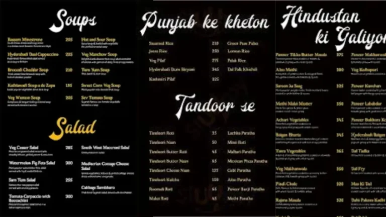 Govinda's Multicuisine Restaurant Menu