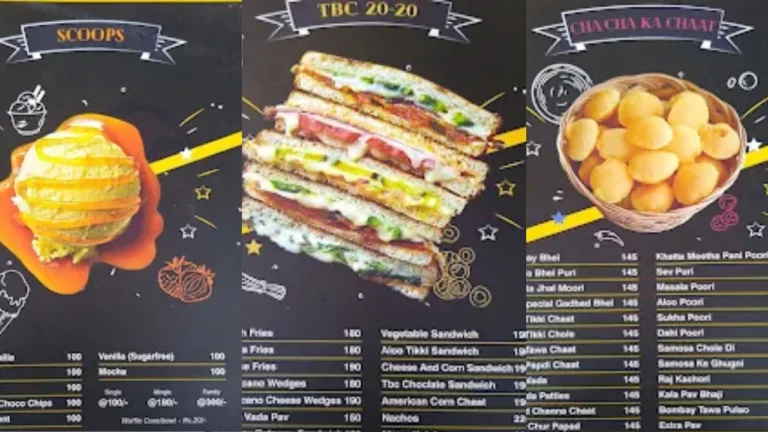 The Bangalore Cafe Menu
