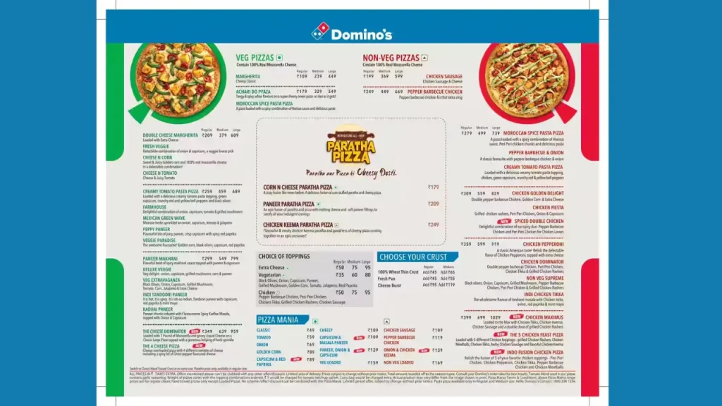 Classic Pizza Domino’s Pizza Menu Price