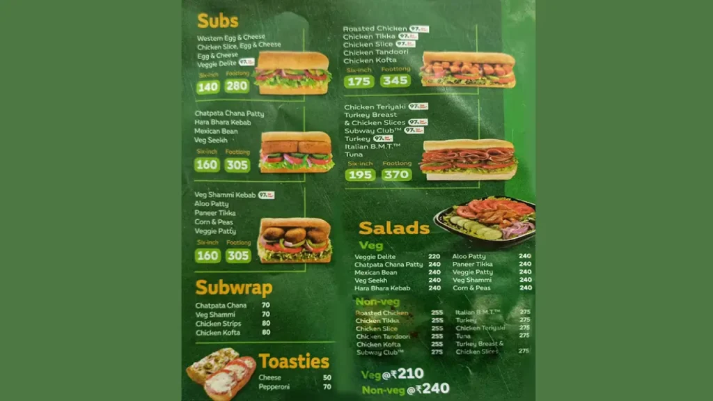 Customization Subway Menu