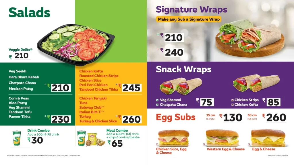 Freshly Made Subs Subway Menu