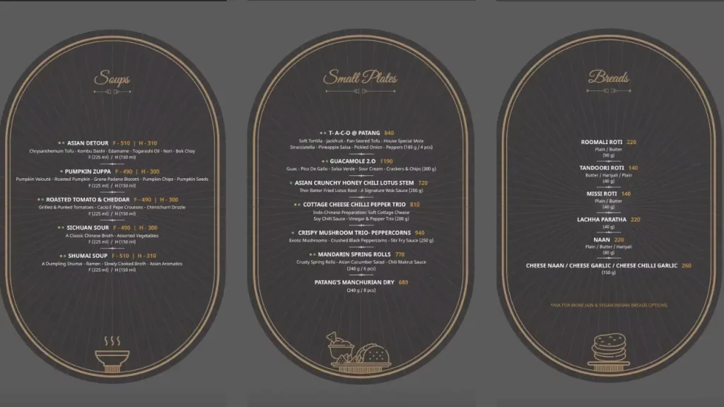 Popular Dishes Dinner Patang Hotel Ahmedabad Menu Price List 2025