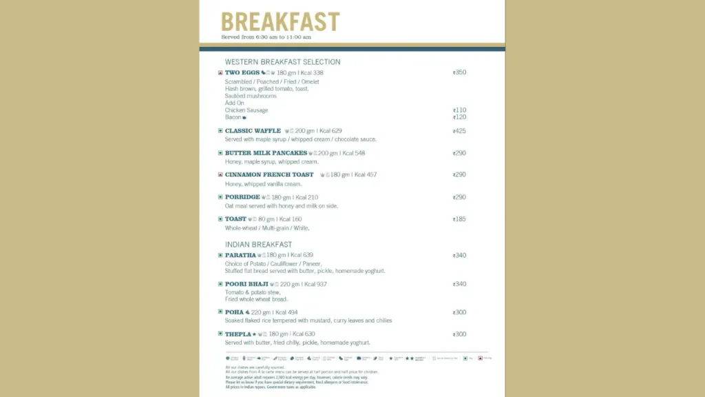 Indejets Earth-Shattering Secrets from Sheraton on the Falls Room Service Menu