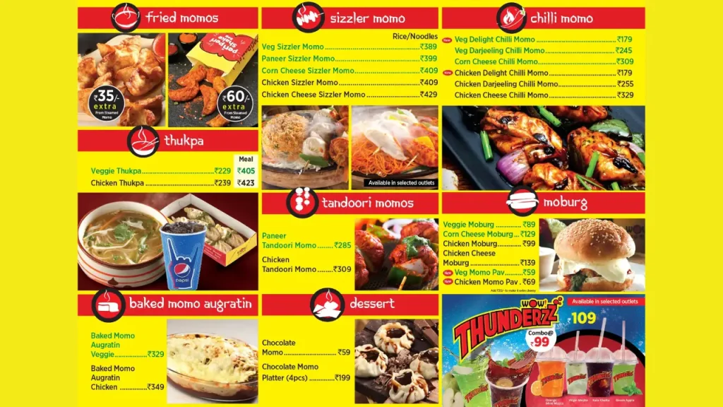 Types of Momos Wow Momo Menu